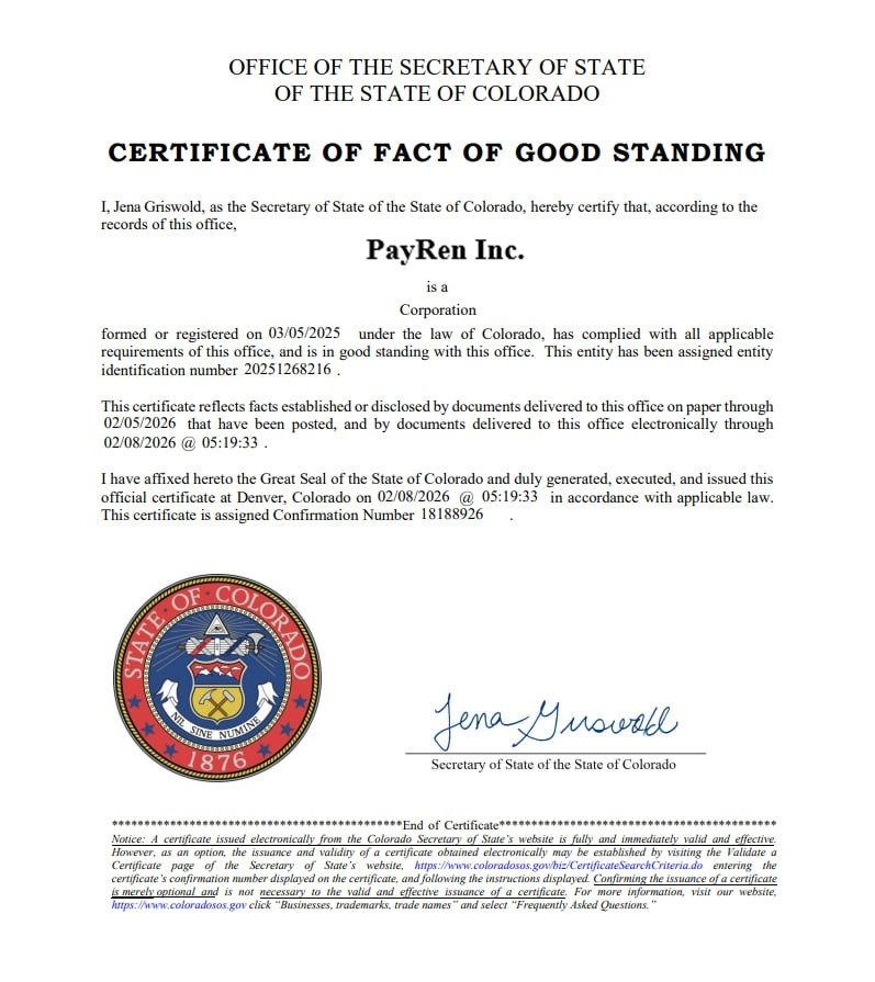 Payren Inc financial services